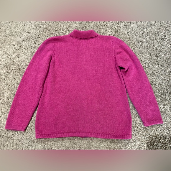 Peruvian Alpaca Full Zip Knit Sweater Women's Size L Monica's Collection Peru - Picture 7 of 8